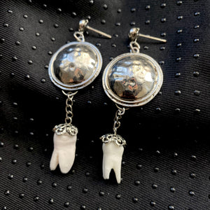 Silver Single Tooth Earrings