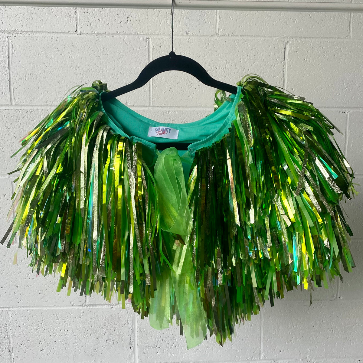 Shrek Green Tinsel Cape Calamity Tash