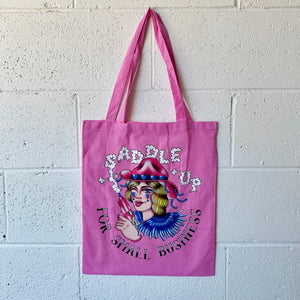 Saddle Up For Small Business Tote Pink