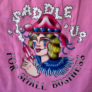 Saddle Up For Small Business Tote Pink