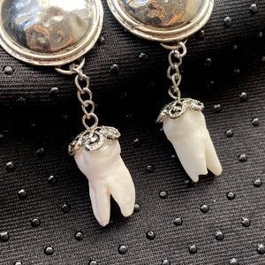 Silver Single Tooth Earrings