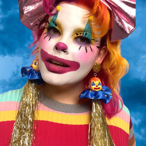 Harlequin Clown Baby Earrings