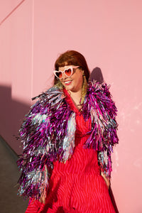 HIRE Tickled Pink Tinsel Jacket