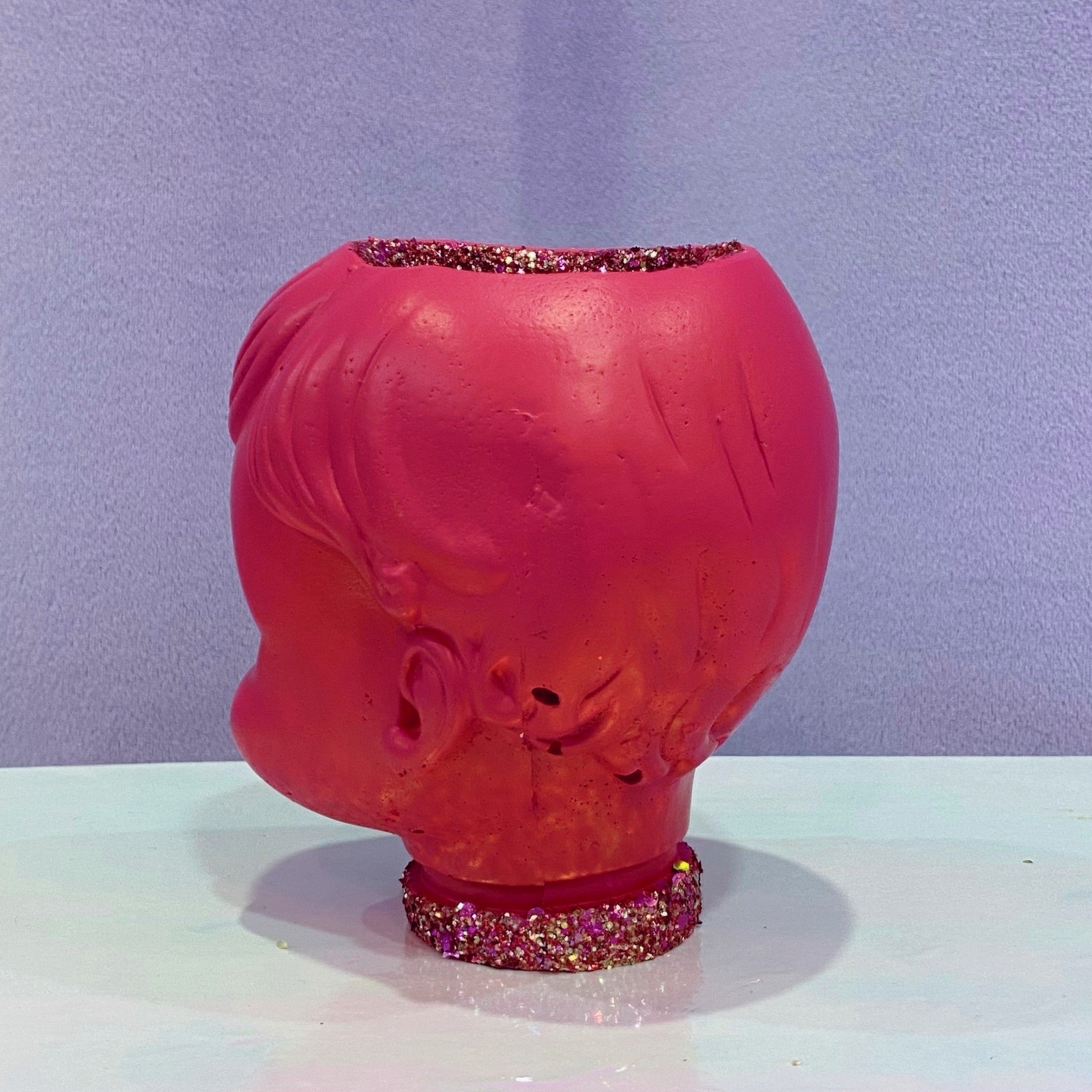 Hot Pink Pot Head